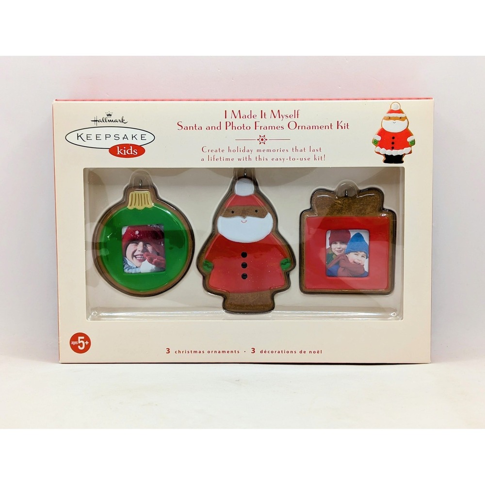 Hallmark Keepsake Kids I Made It Myself Santa and Photo Frames Ornament Kit